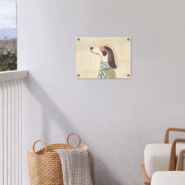 Quote - Hond - Zonnebril tuinposter los doek klein -sfeer8