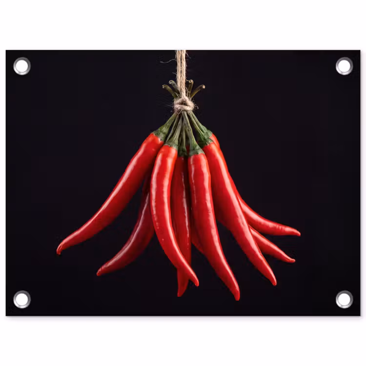 Garden Poster - Red Pepper - Food - Rode peper - Eten tuinposter los doek klein