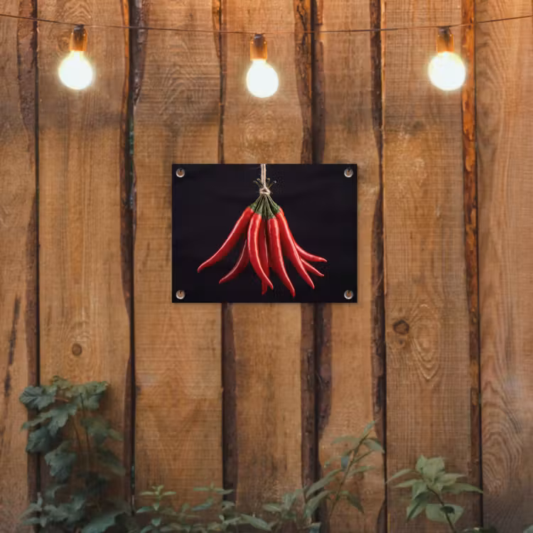 Garden Poster - Red Pepper - Food - Rode peper - Eten tuinposter los doek klein