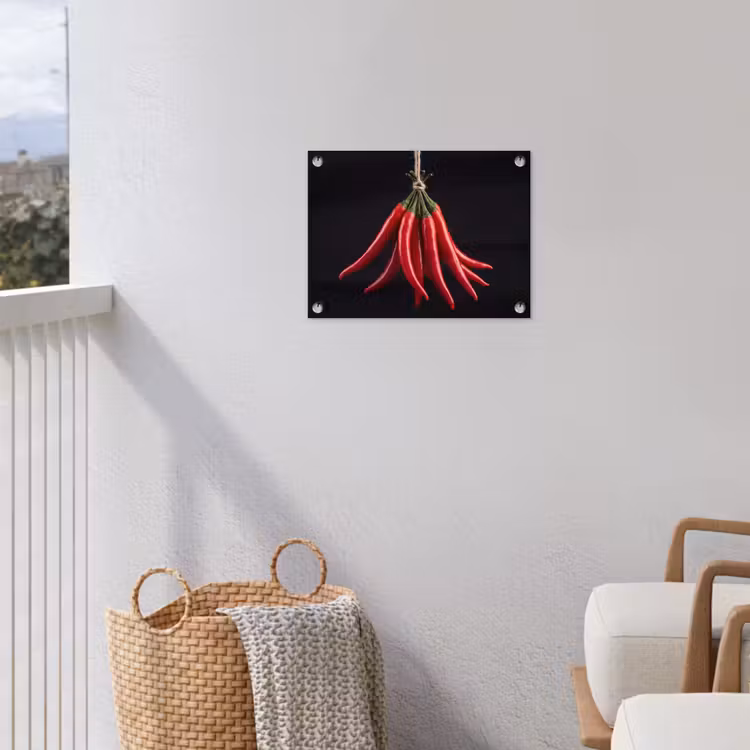 Garden Poster - Red Pepper - Food - Rode peper - Eten tuinposter los doek klein