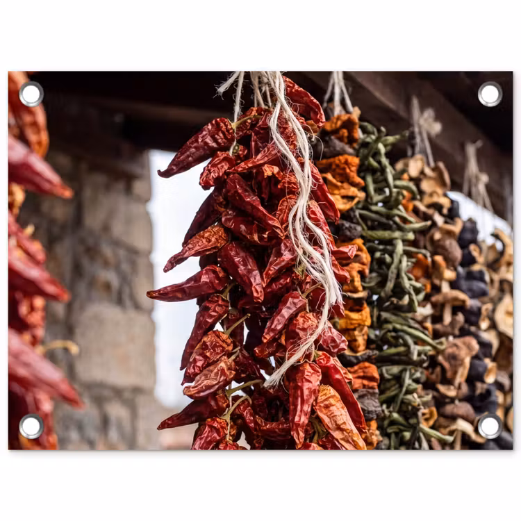 Garden Poster - Red Peppers - Food - Rode pepers - Eten tuinposter los doek klein