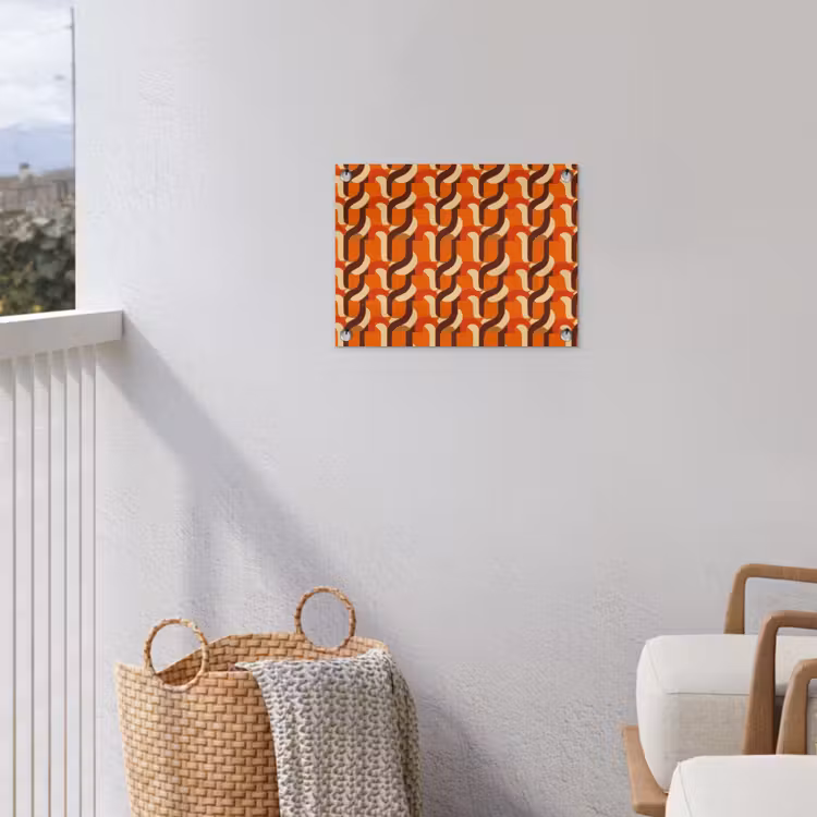 Retro - Modern - Kleurrijk tuinposter los doek klein 239 -sfeer8