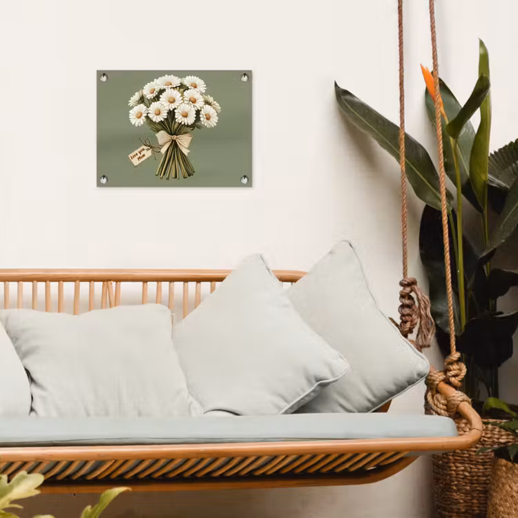 Lint - Boeket - Groen - Quote tuinposter los doek klein -sfeer7
