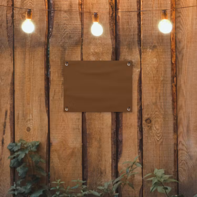 Rich - Espresso - Bruin tuinposter los doek klein 239 -sfeer1