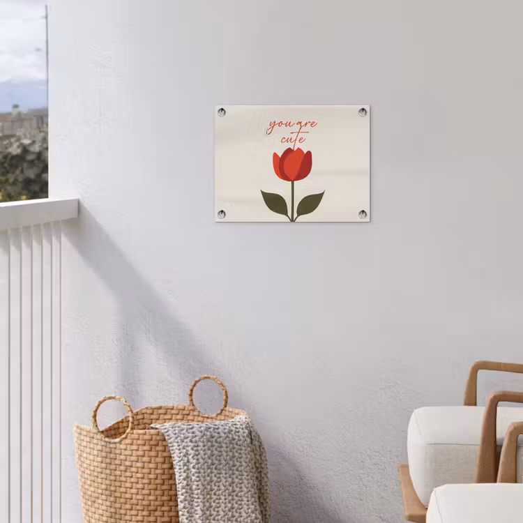 Roos - Rood - Bloem - Valentijn tuinposter los doek klein -sfeer8