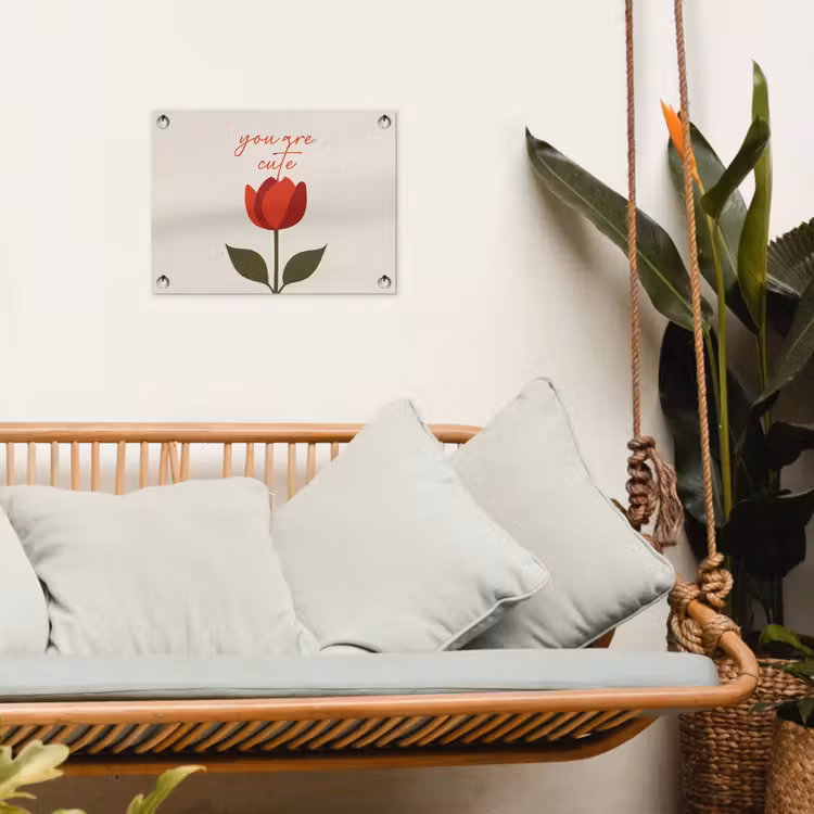 Roos - Rood - Bloem - Valentijn tuinposter los doek klein -sfeer7