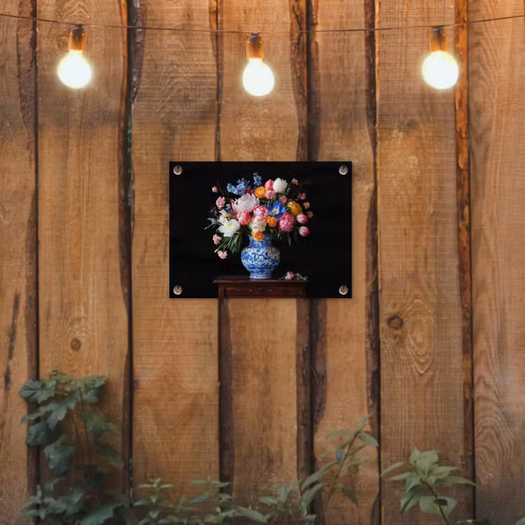Rozen - Bloemen - Vaas - Boeket tuinposter los doek klein -sfeer1
