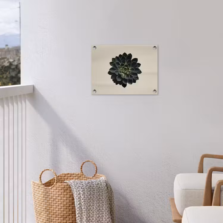 Rozet - Cirkelvormig - Donkergroen tuinposter los doek klein -sfeer8