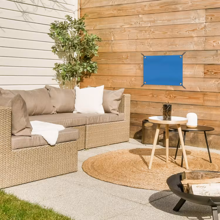 Royal - Blue - Blauw tuinposter los doek klein 239 -sfeer4