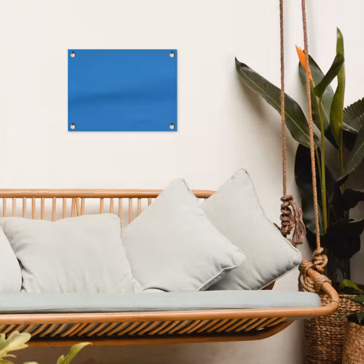 Royal - Blue - Blauw tuinposter los doek klein 239 -sfeer7