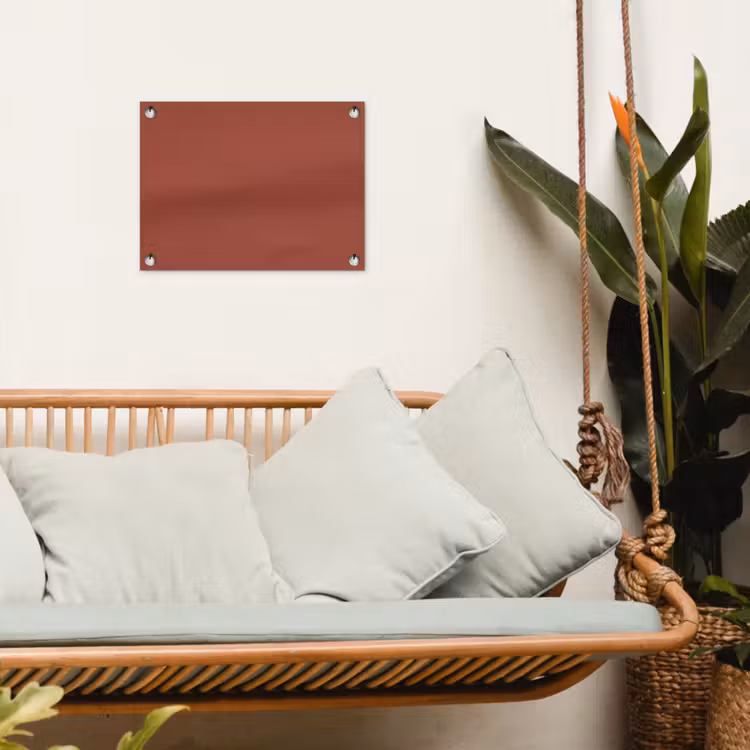 Rustic - Terracotta - Oranje tuinposter los doek klein 239 -sfeer7