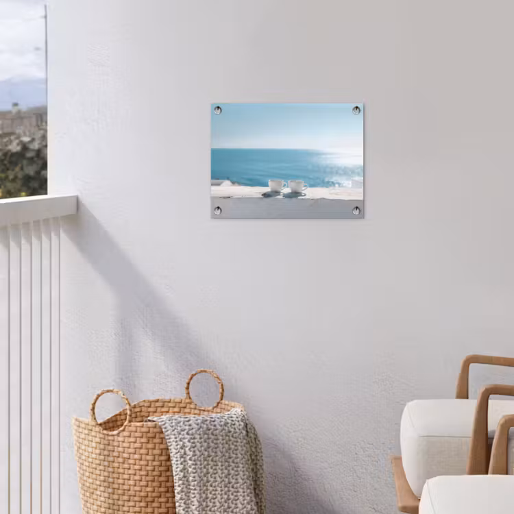 Zee - Koffiekopjes - Zomers tuinposter los doek klein -sfeer8