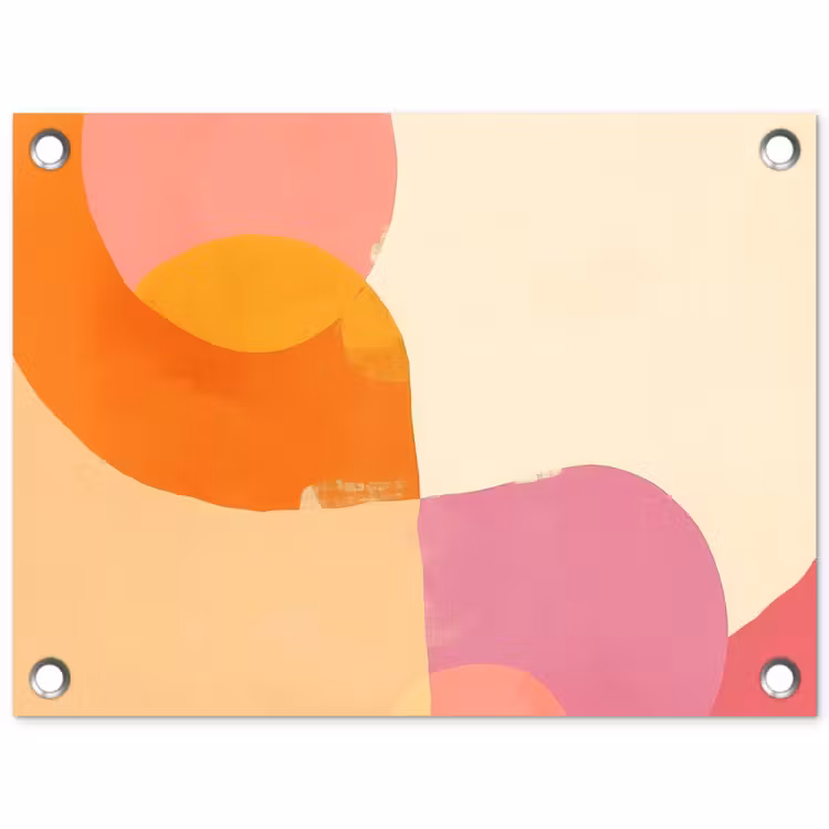 Vormen - Abstract - Kleurrijk tuinposter los doek klein -3d