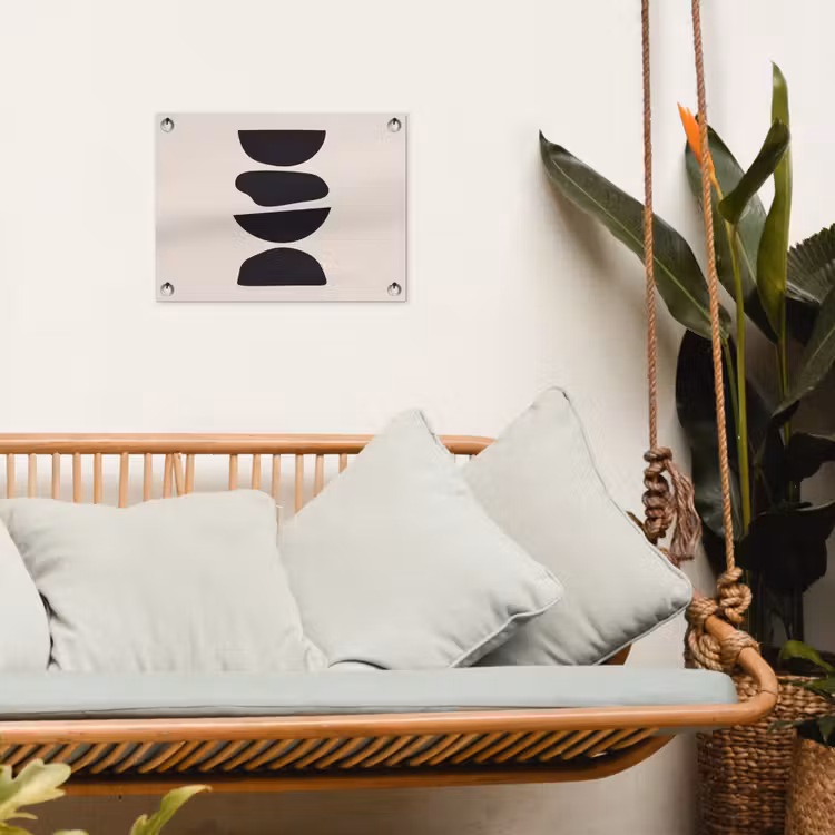 Garden Poster - Shapes - Abstract - Modern - Vormen - Abstract - Modern tuinposter los doek klein
