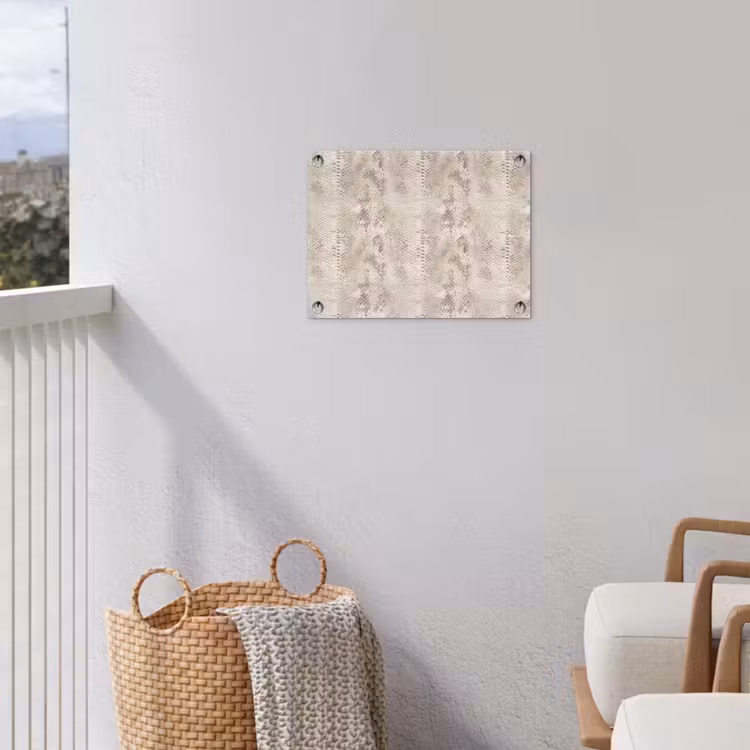 Slang - Patroon - Beige tuinposter los doek klein 239 -sfeer8