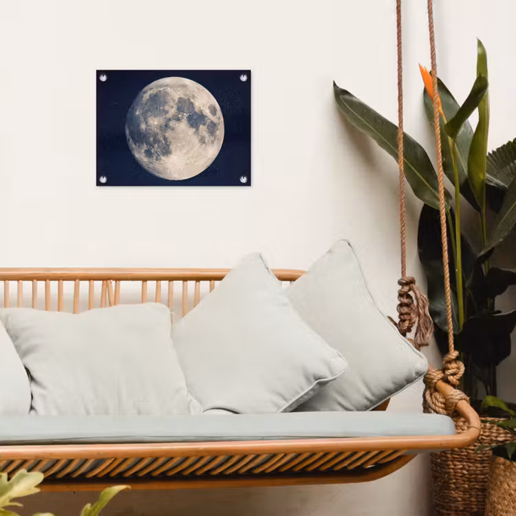 Ruimte - Maan - Kosmos tuinposter los doek klein -sfeer7
