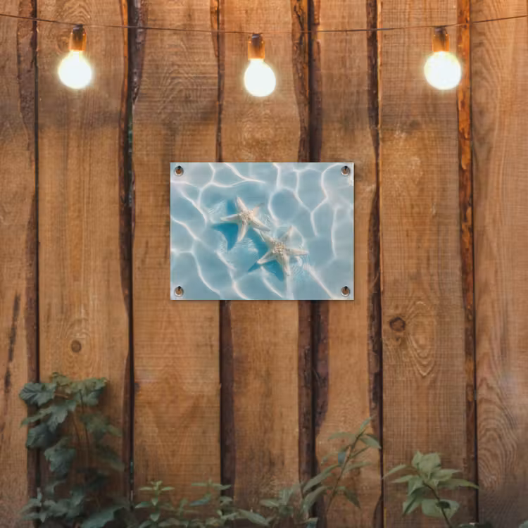 Zeesterren - Golvend water - Rustgevend tuinposter los doek klein -sfeer1