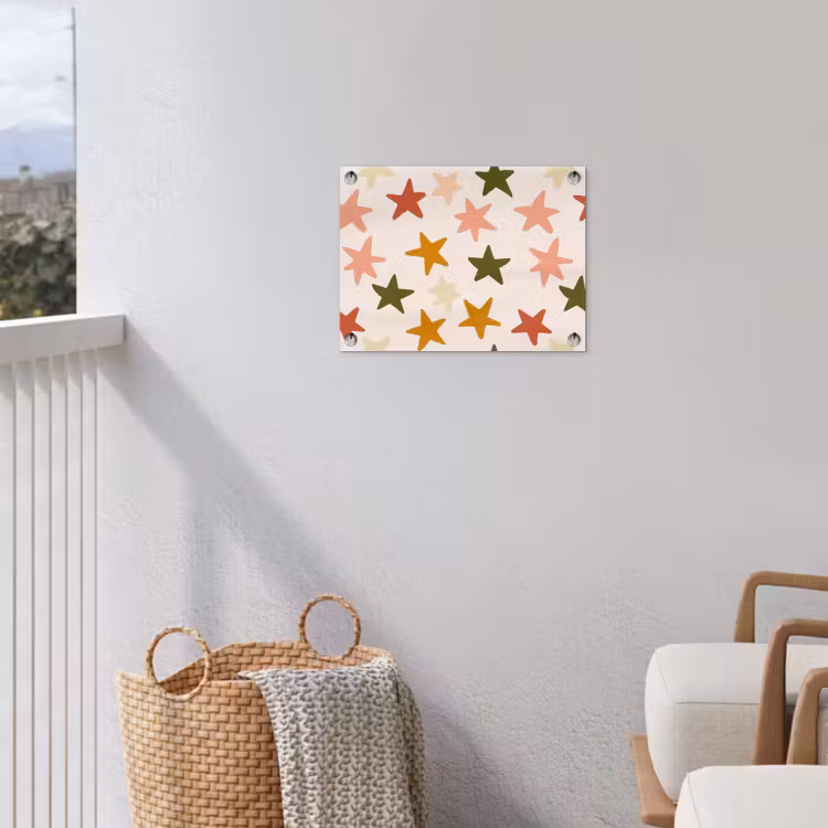 Sterren - Patroon - Kleurrijk tuinposter los doek klein 239 -sfeer8