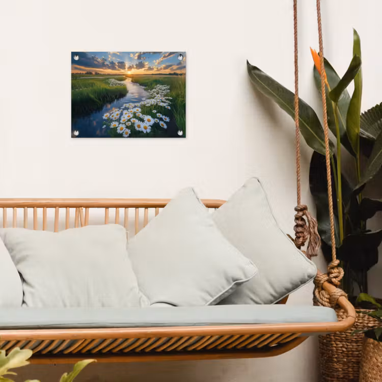Beekje - Landschap - Margriet tuinposter los doek klein -sfeer7