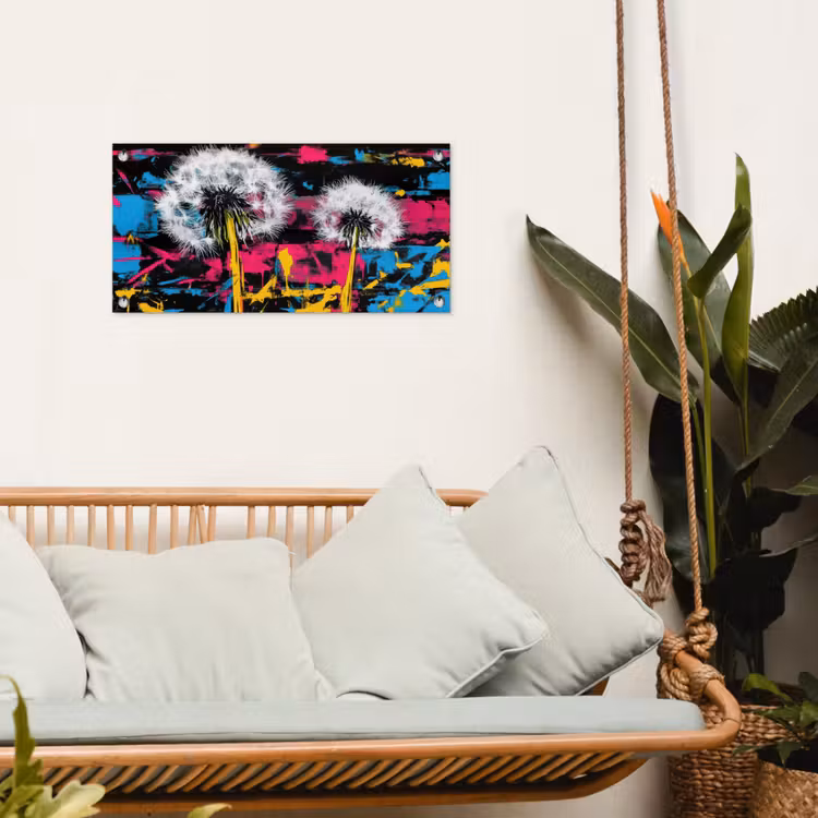 Street Art - Kleurrijk - Muur tuinposter los doek klein -sfeer7