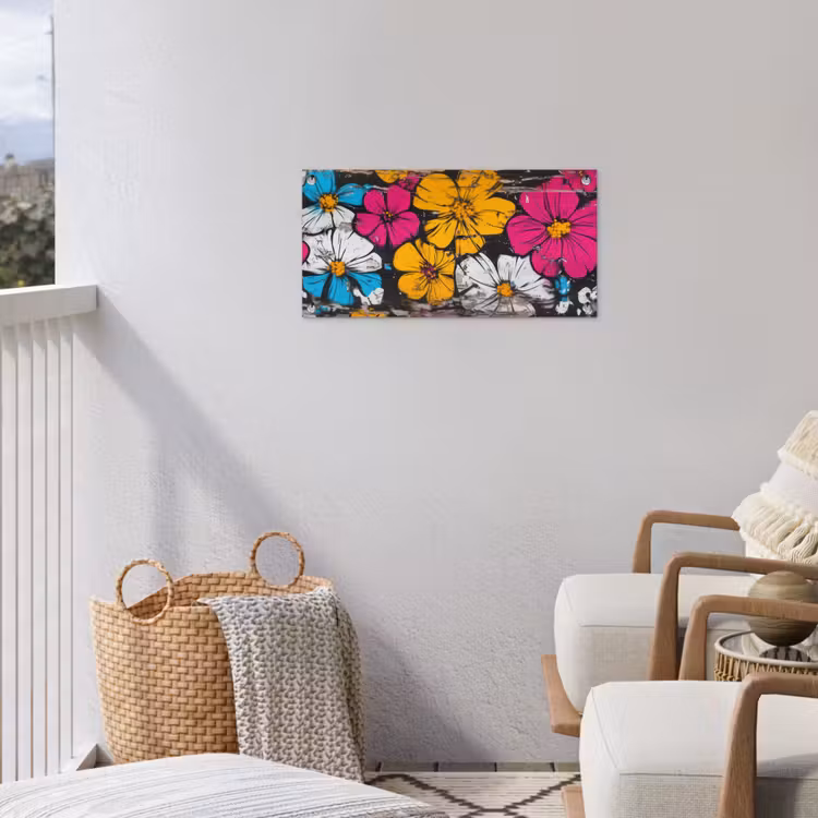 Street Art - Bloemen - Mix tuinposter los doek klein -sfeer8