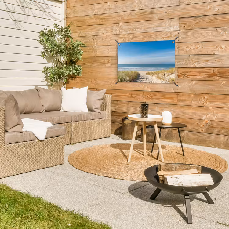 Zomerse Stranddag tuinposter los doek klein -sfeer4
