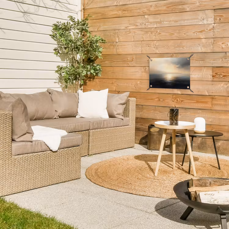 Zon - Horizon - Zee tuinposter los doek klein -sfeer4