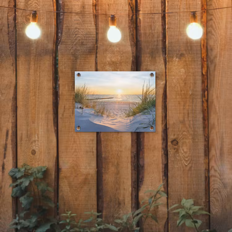 Zonsondergang aan Zee tuinposter los doek klein -sfeer1
