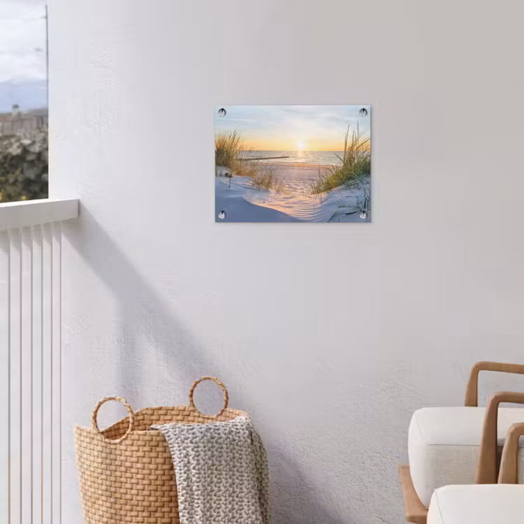 Zonsondergang aan Zee tuinposter los doek klein -sfeer8