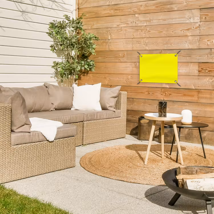 Sunshine - Glow - Geel tuinposter los doek klein 239 -sfeer4