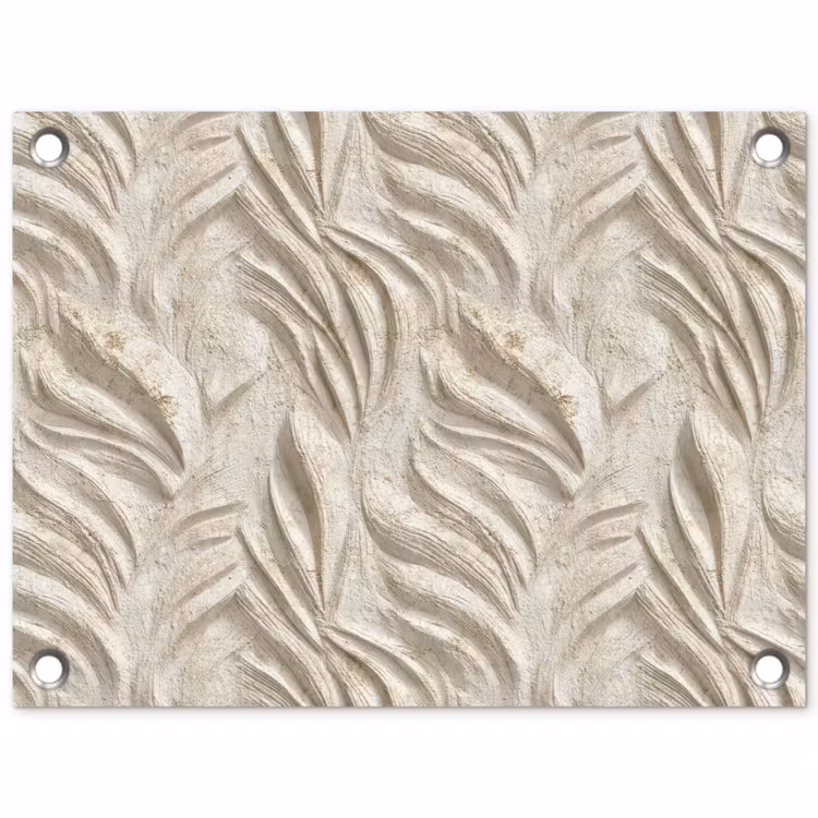 Textuur - Reliëf - Beige tuinposter los doek klein 239 -3d