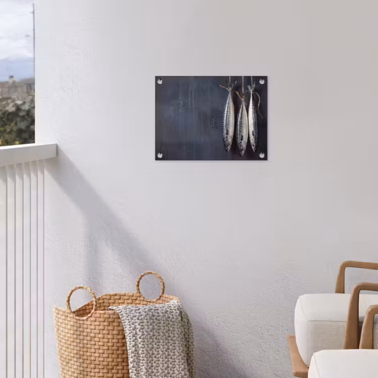Garden Poster - Three Fish - Rope - Drie vissen - Touw tuinposter los doek klein