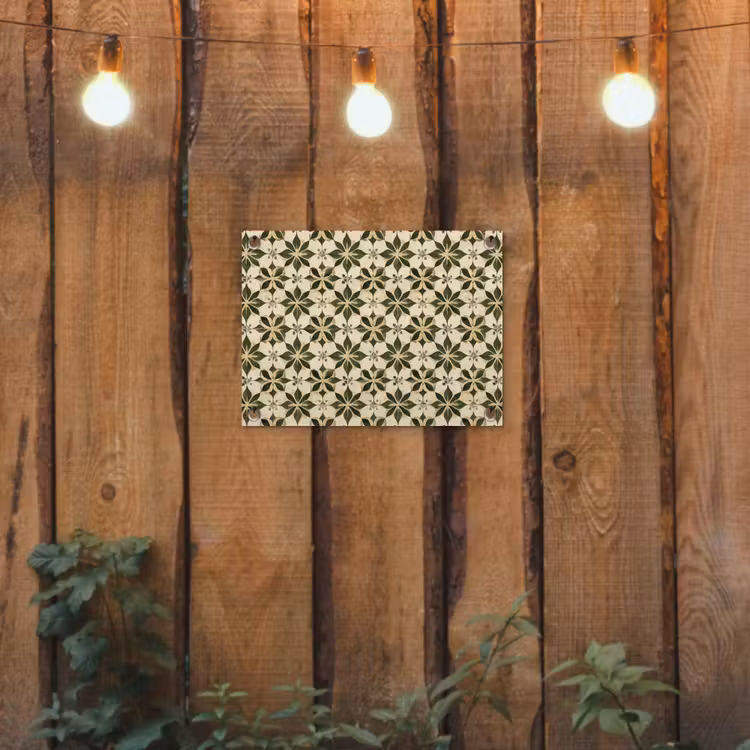 Tegel - Dessin - Groen tuinposter los doek klein 239 -sfeer1