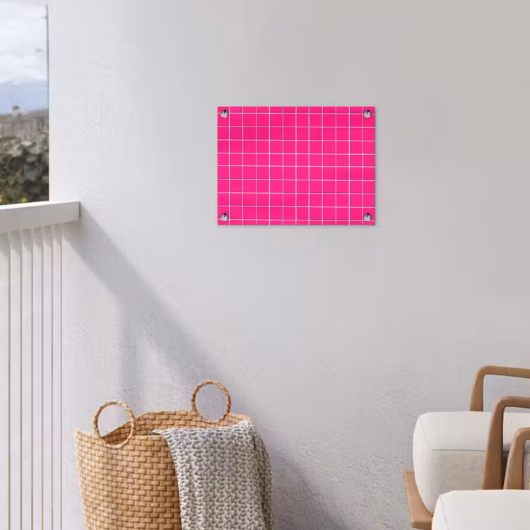 Tegels - Vierkant - Fuchsia tuinposter los doek klein 239 -sfeer8