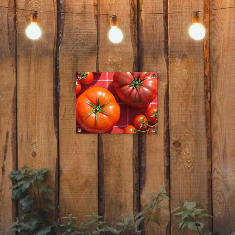 Garden Poster - Tomato - Red - Food - Tomaat - Rood - Eten tuinposter los doek klein