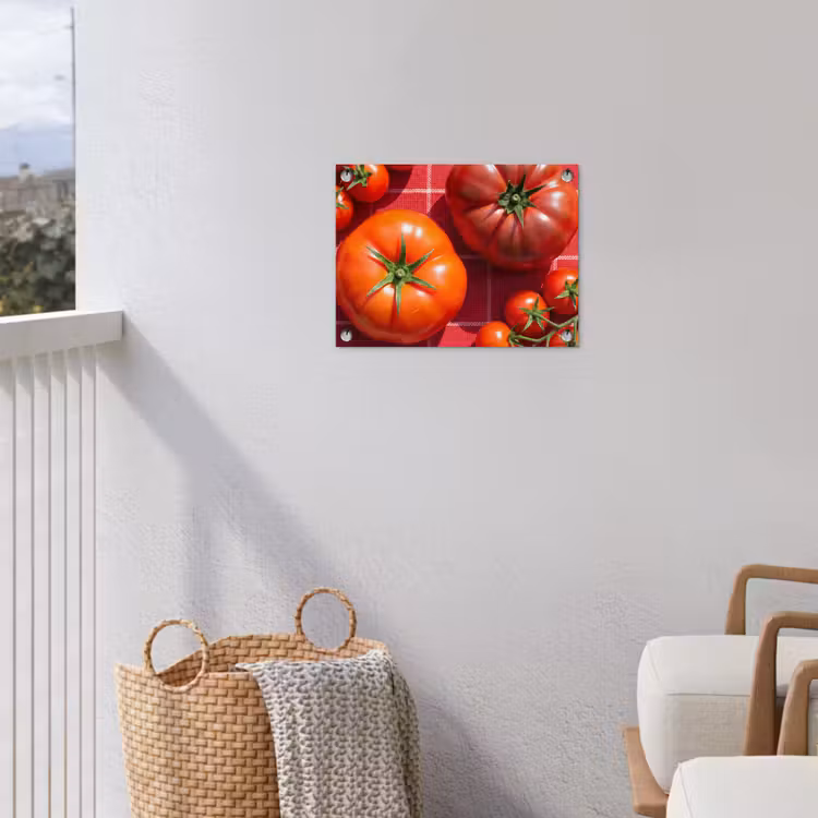 Garden Poster - Tomato - Red - Food - Tomaat - Rood - Eten tuinposter los doek klein