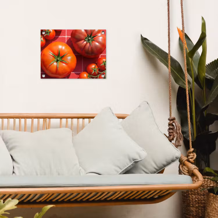 Garden Poster - Tomato - Red - Food - Tomaat - Rood - Eten tuinposter los doek klein