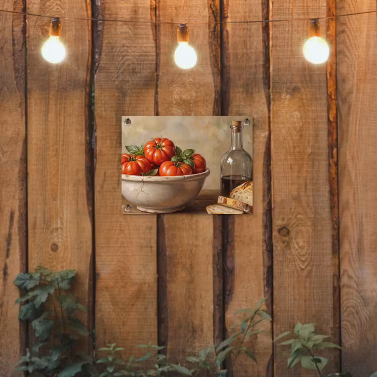 Garden Poster - Tomatoes - Bowl - Food - Tomaten - Kom - Eten tuinposter los doek klein