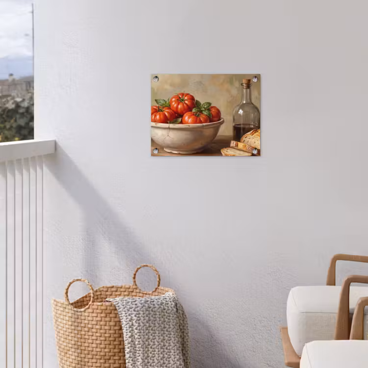 Garden Poster - Tomatoes - Bowl - Food - Tomaten - Kom - Eten tuinposter los doek klein