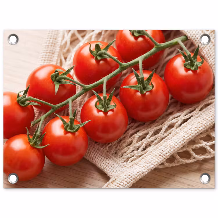 Garden Poster - Tomatoes - Fresh - Food - Tomaten - Vers - Eten tuinposter los doek klein