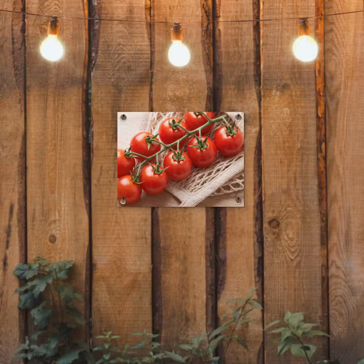 Garden Poster - Tomatoes - Fresh - Food - Tomaten - Vers - Eten tuinposter los doek klein