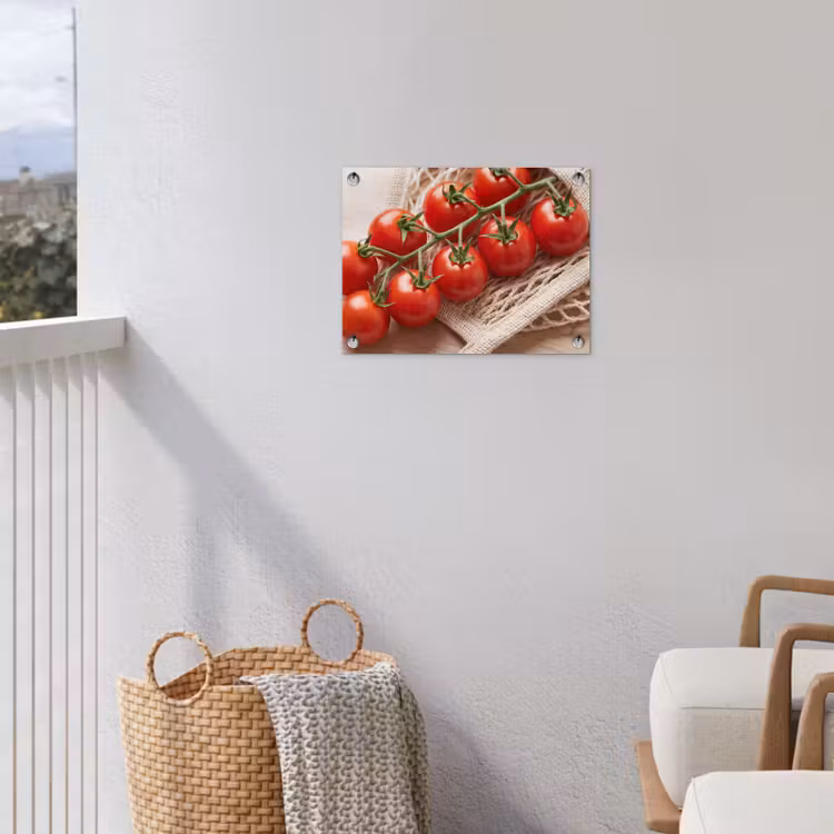 Garden Poster - Tomatoes - Fresh - Food - Tomaten - Vers - Eten tuinposter los doek klein