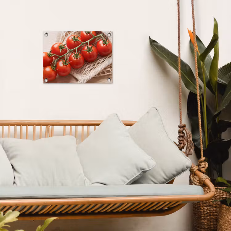 Garden Poster - Tomatoes - Fresh - Food - Tomaten - Vers - Eten tuinposter los doek klein