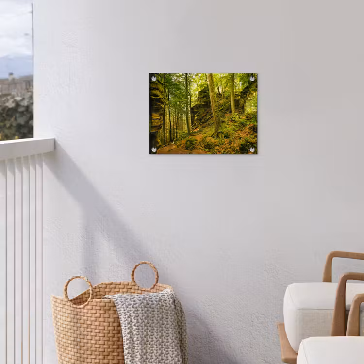 Bomen - Steen - Bos - Natuur - Planten tuinposter los doek klein -sfeer8