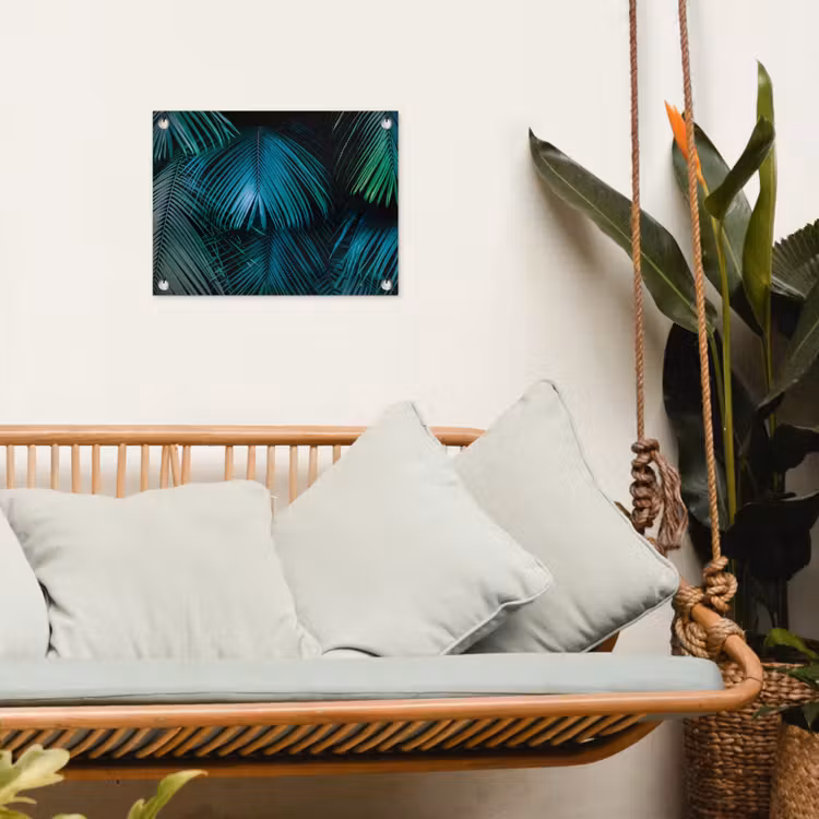 Inductie beschermer - Inductie afdekplaat - Tropical - Jungle - Bladeren - Groen tuinposter los doek klein -sfeer7