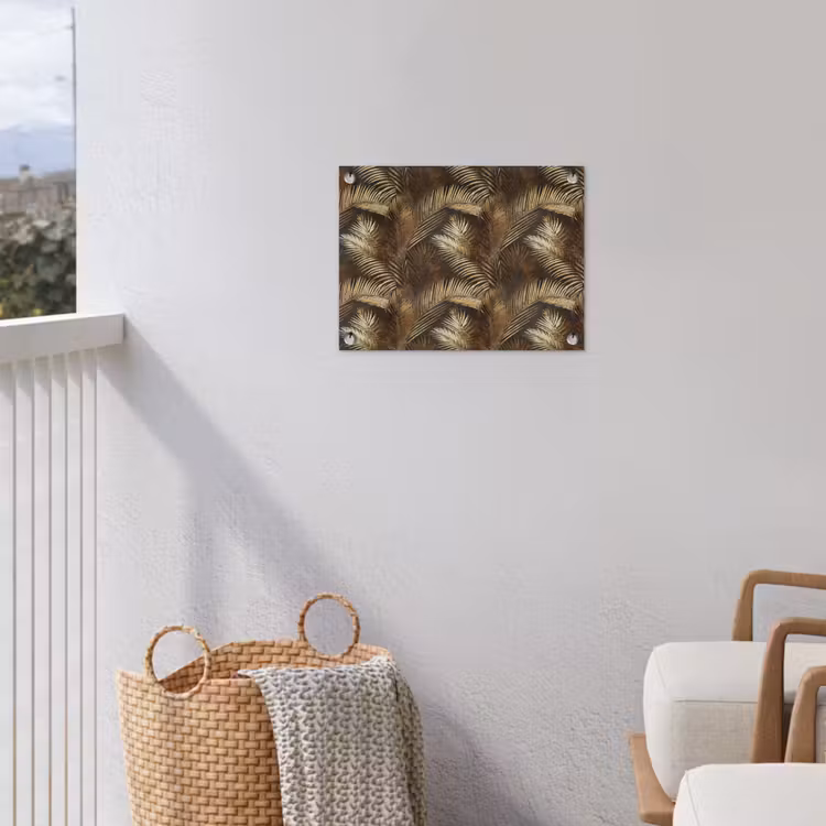 Tropisch - Bladeren - Goud tuinposter los doek klein 239 -sfeer8