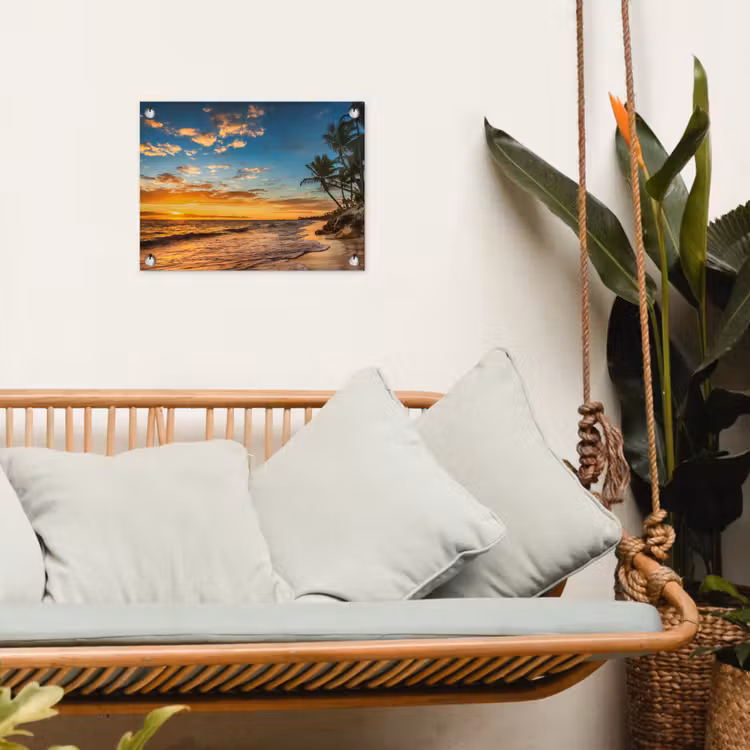 Tropische Schemering tuinposter los doek klein -sfeer7
