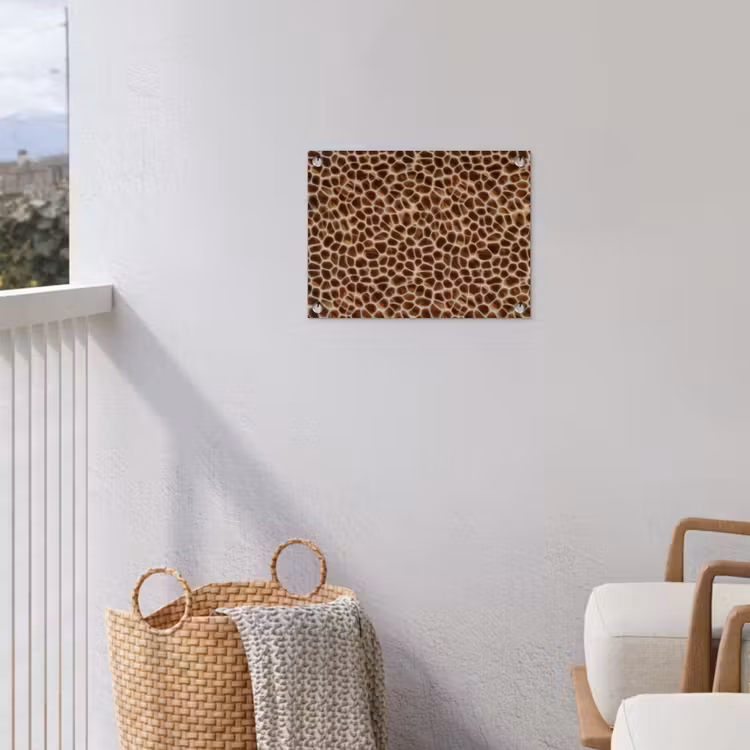 Schildpad - Bruin - Patroon tuinposter los doek klein 239 -sfeer8