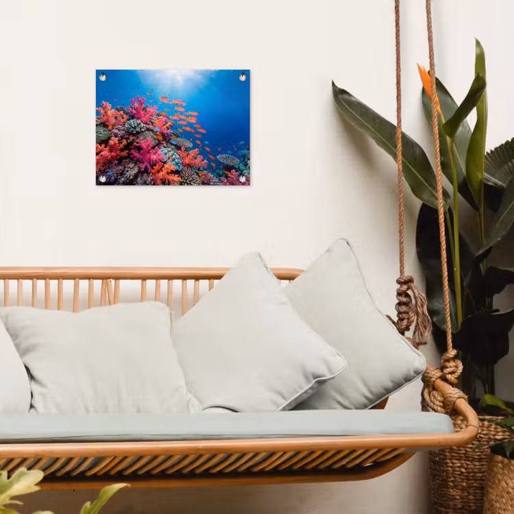 Onderwater - Koraalrif - Vissen - Oceaan - Natuur tuinposter los doek klein -sfeer7