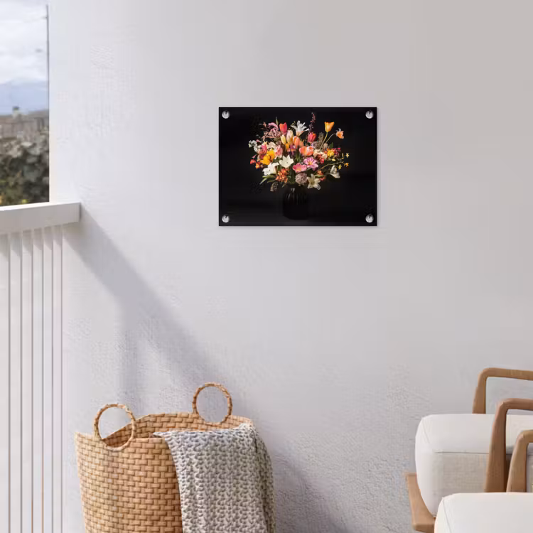 Vaas - Bloemen - Tulpen tuinposter los doek klein -sfeer8